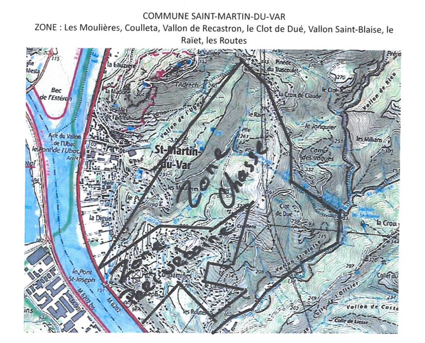 Carte de chasse aux sangliers