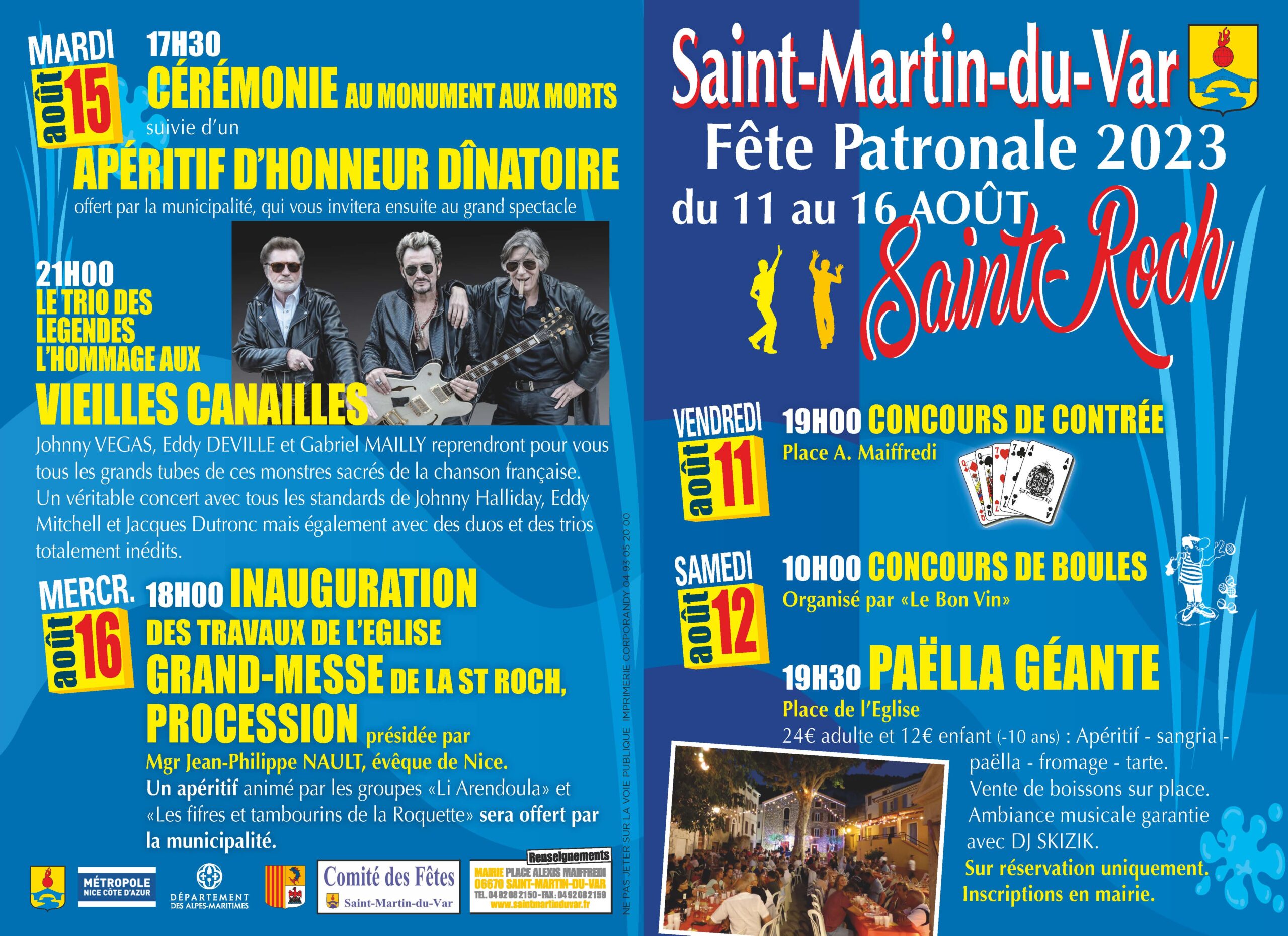 Programme des festivités de la Saint-Roch 2022