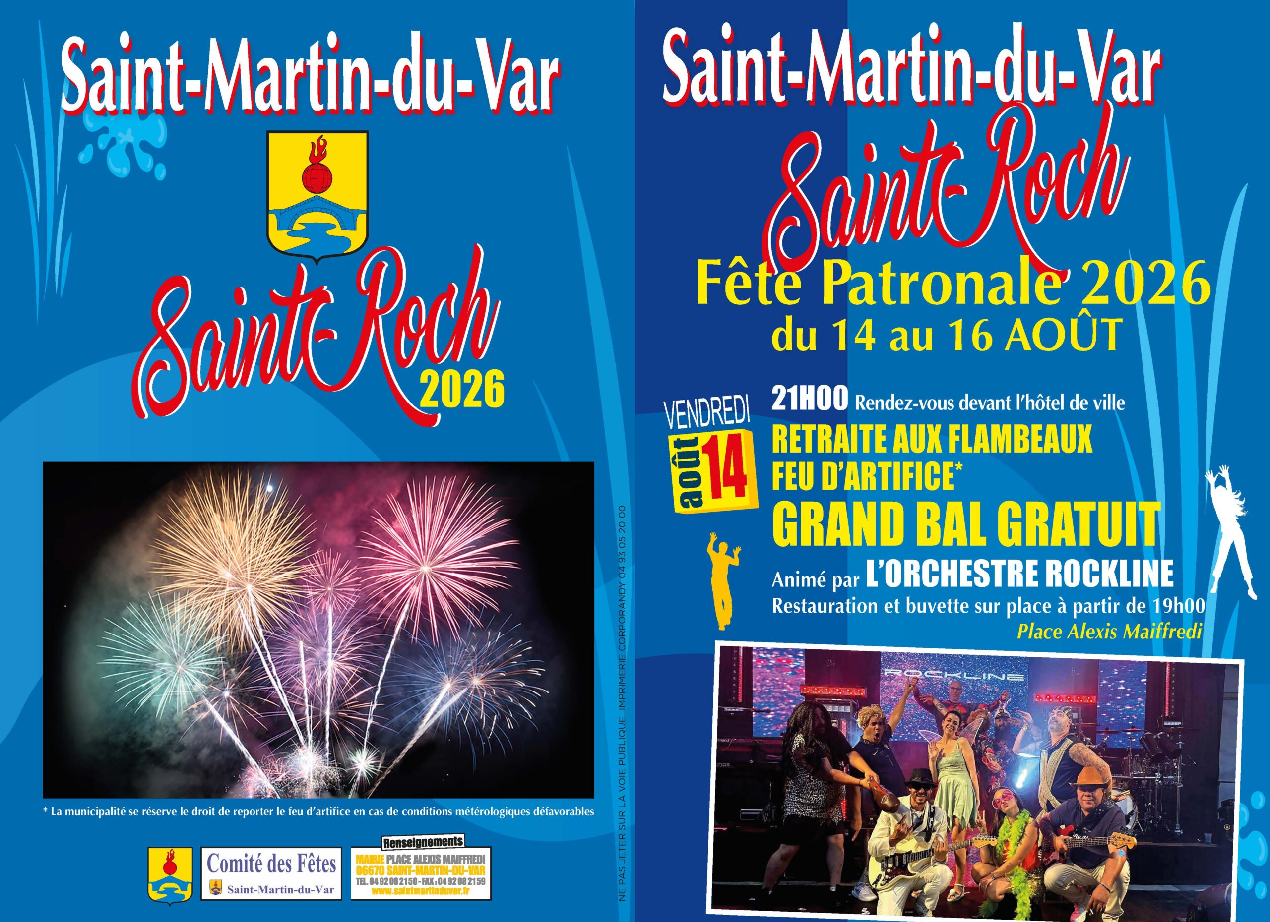 BAT 2500 Flyers ST ROCH 2026 V2 Page 1 Programme des festivités de la Saint-Roch 2022