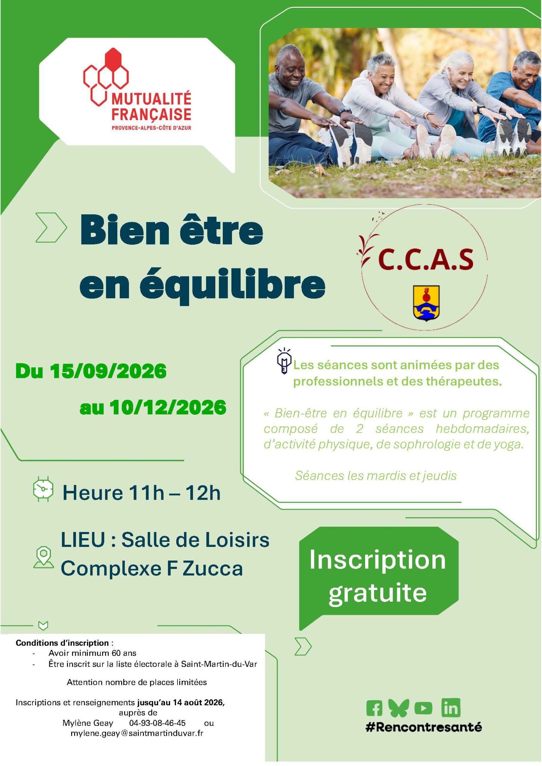 Affiche Bien être Equilibre Sainte Martin Du Var