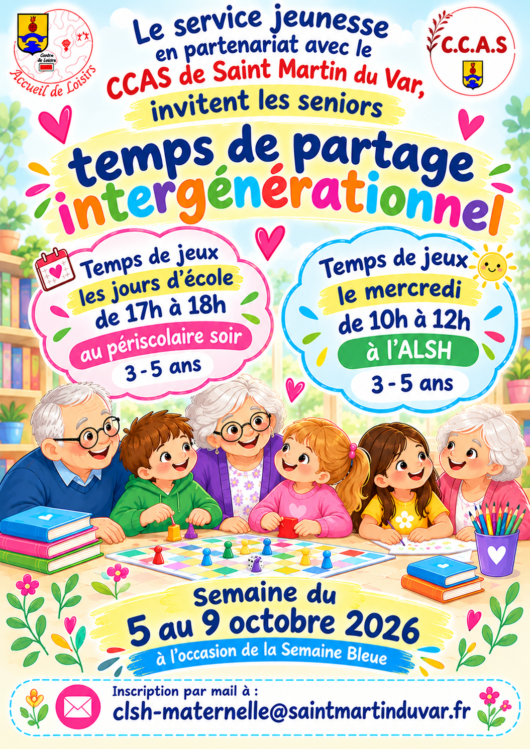 Temps De Partage Intergénérationnel Avec ALSH 3 5 ANS